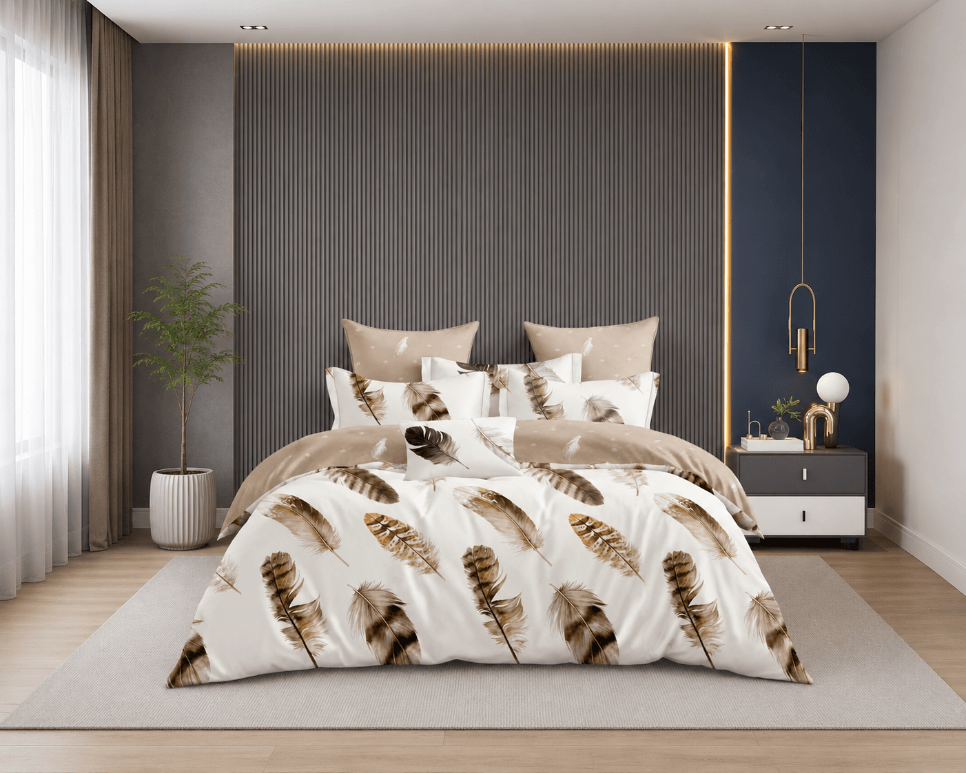 Posteljina Feather Beige