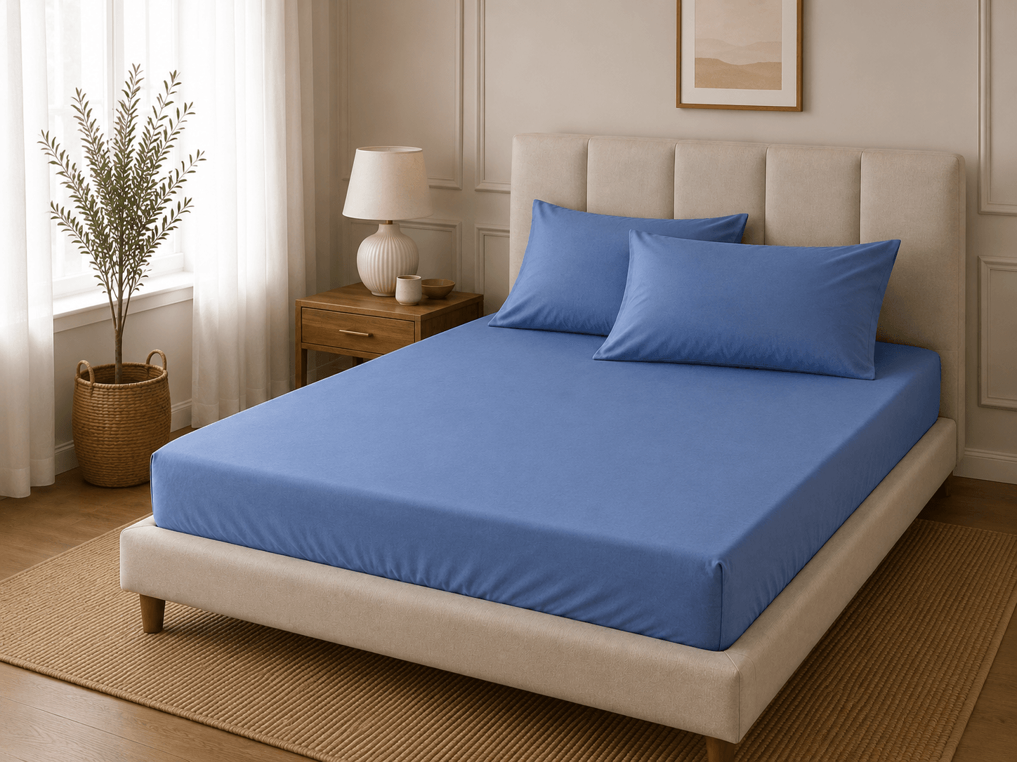 Carsaf sa lastisem plavi