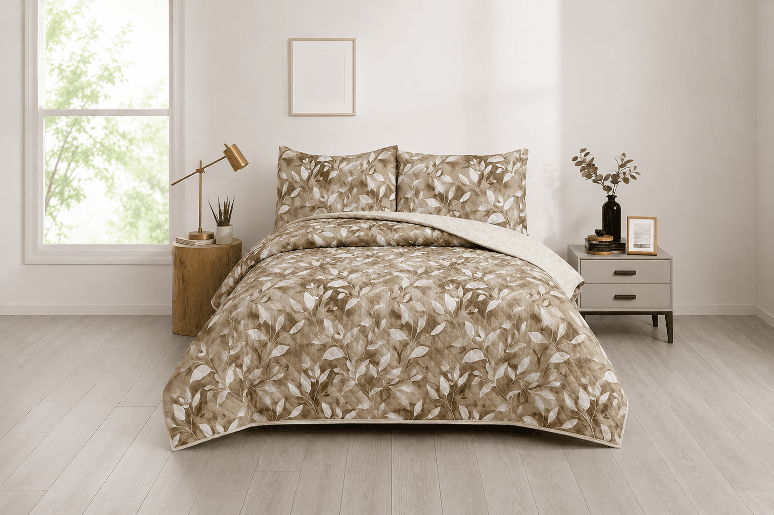 Beige Leaves-Posteljina 4 Godisnja Doba
